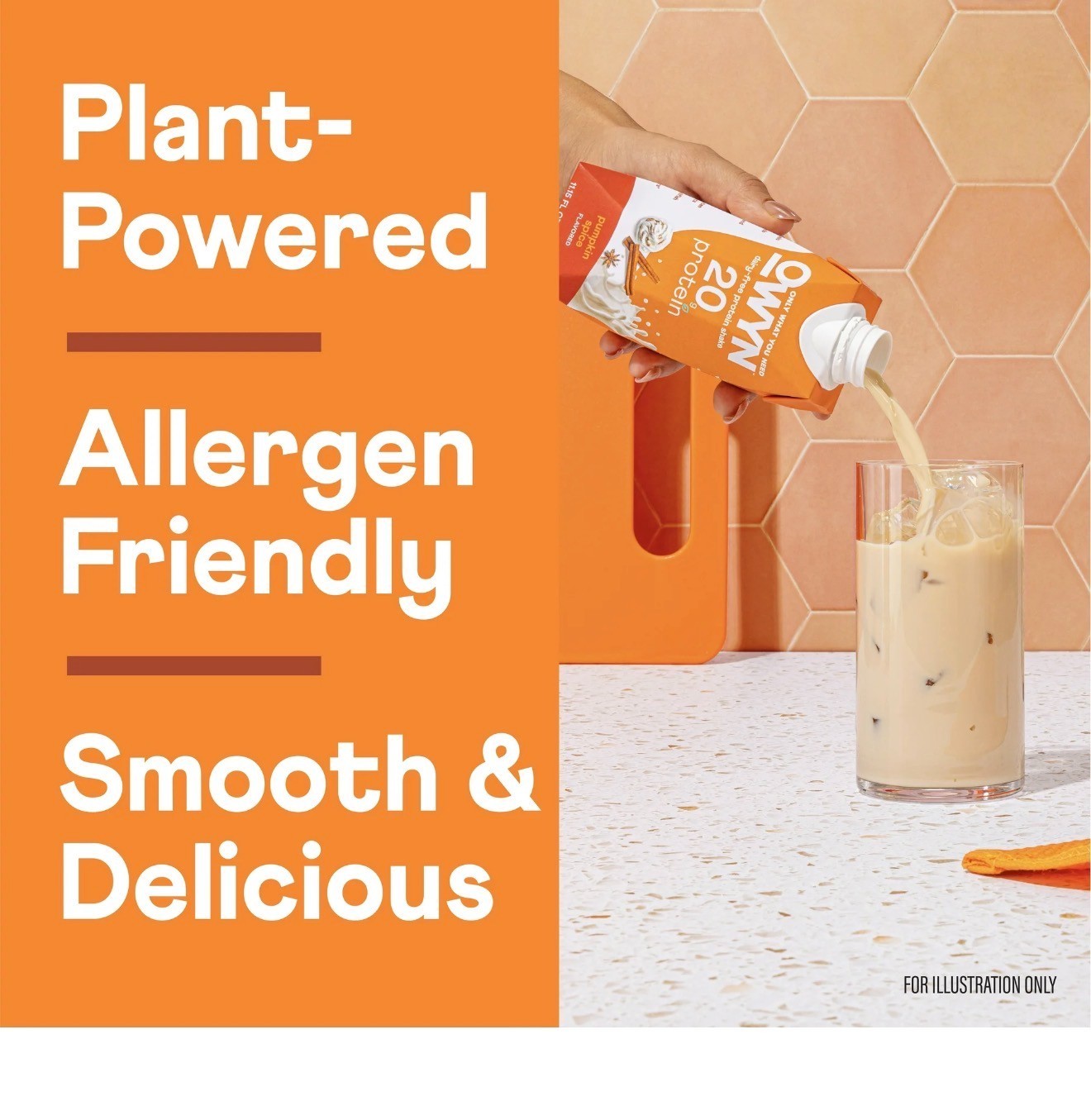 Owyn Plant-Based 20g Protein Shake, Pumpkin Spice, 11.15oz, 4 count