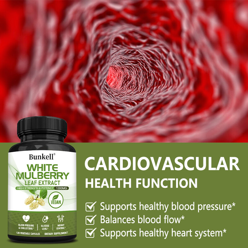 White Mulberry Leaf Extract 1000mg for Weight Loss Cardiovascular Health