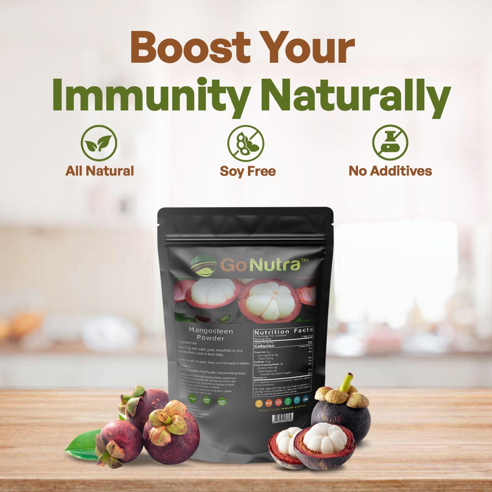 Mangosteen Powder from Pericarp 1 lb. | Pure Superfood Powder Antioxidant