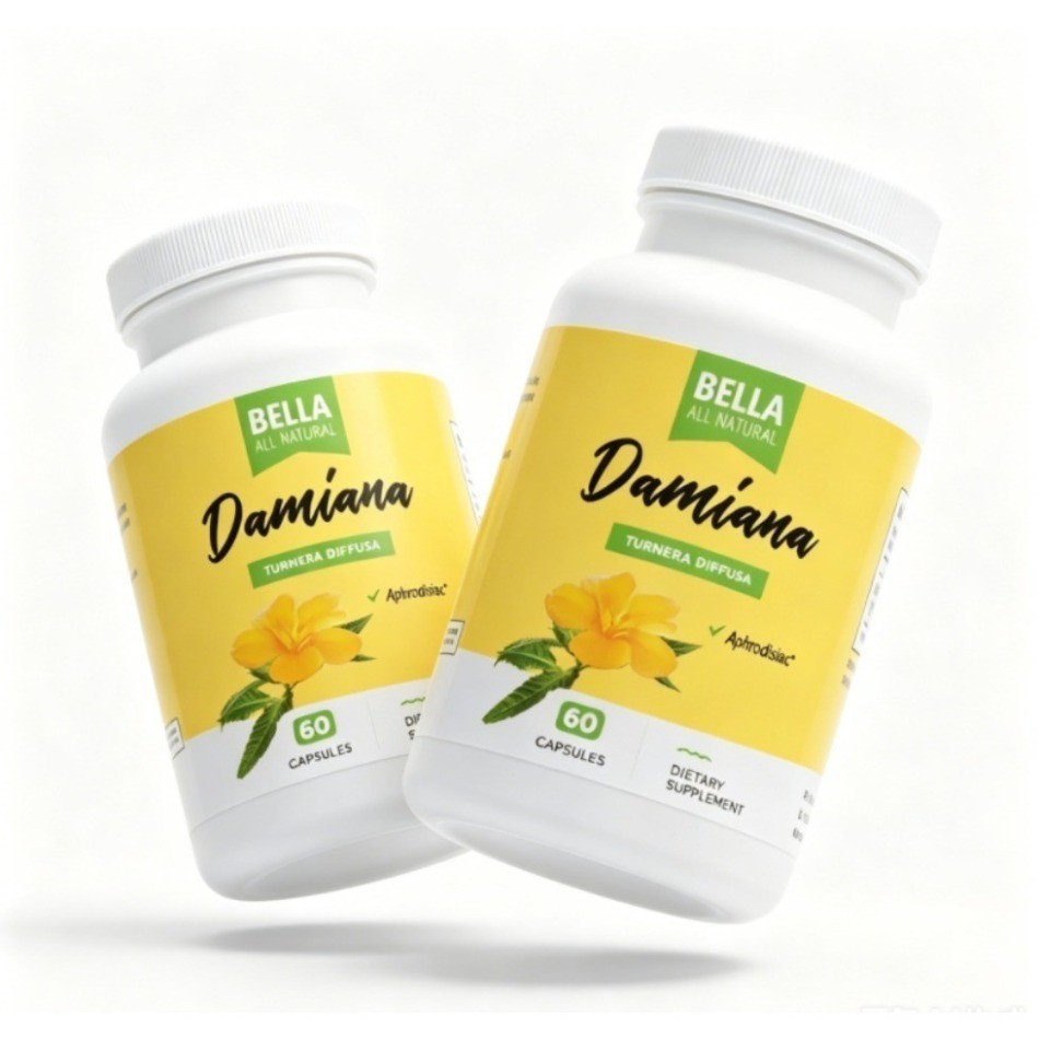 Bella Damiana Natural Premium Herbal Supplement 60 Capsules – 1/2/3 Bottles