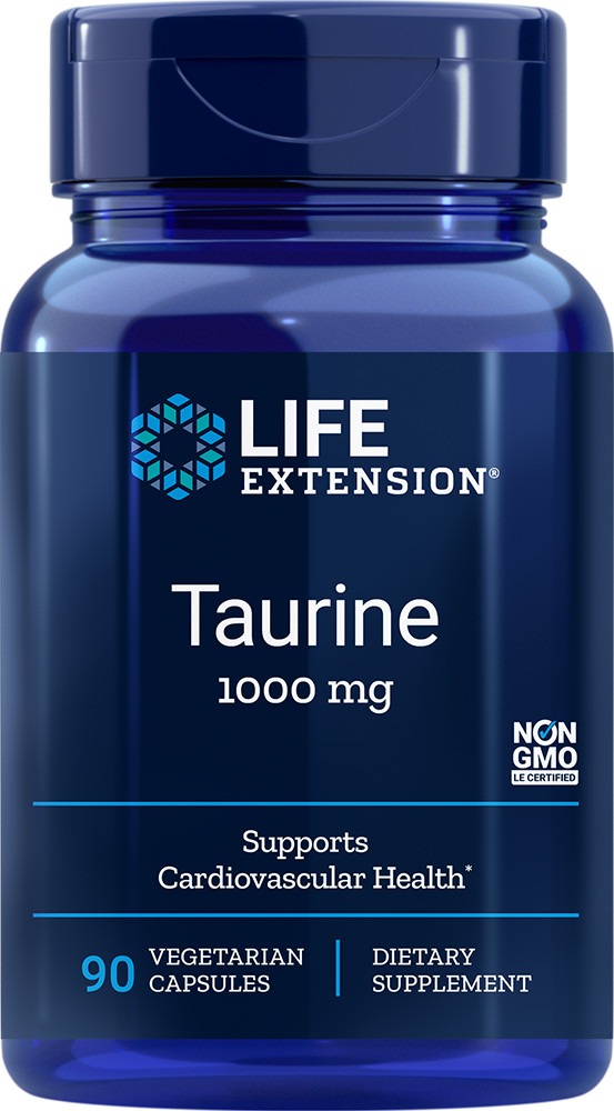 Life Extension Taurine 1000 mg, 90 Veg Caps (Lot of 2)