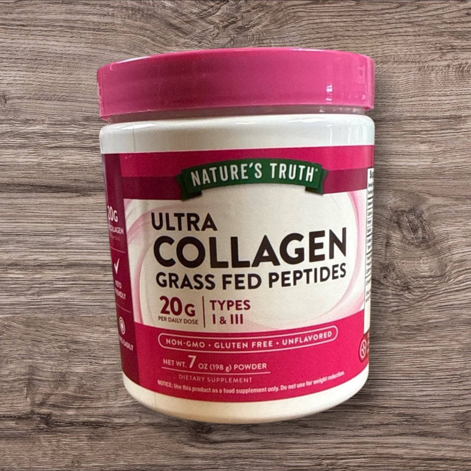 Nature’s Truth Ultra Collagen Peptides Powder Unflavored 7 oz Exp 01/2028