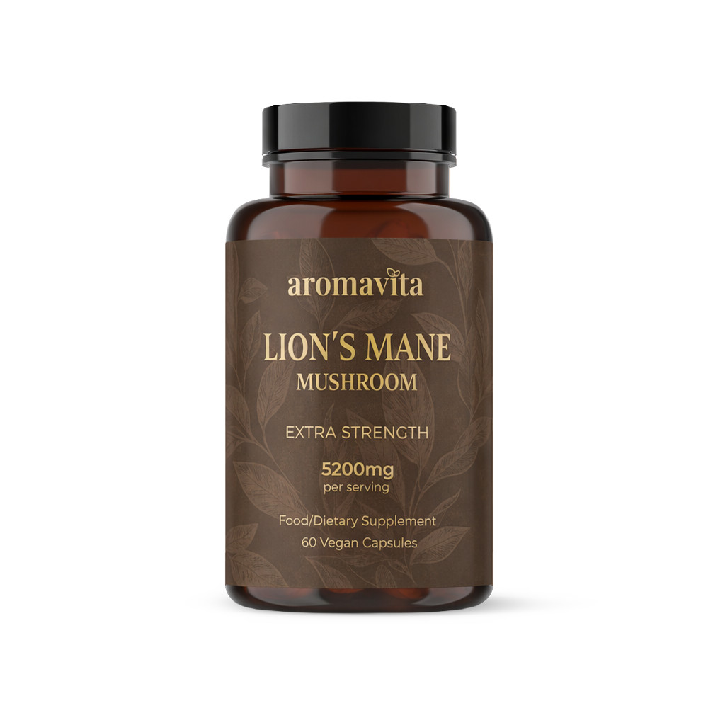 Aromavita Lion’s Mane Mushroom Extra Strength 5200mg per Serving -Mental clarity