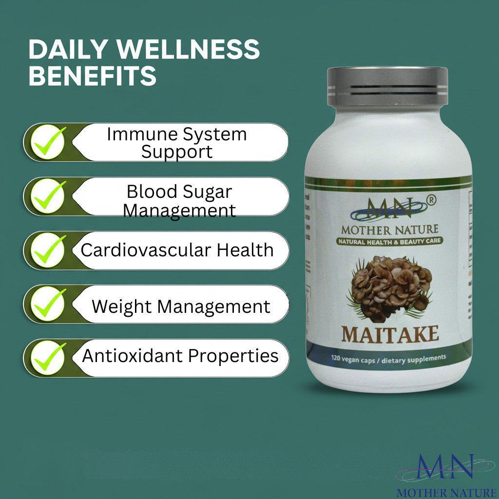 Mother Nature Maitake Mushrooms Organic Herbal Supplement For Liver Support