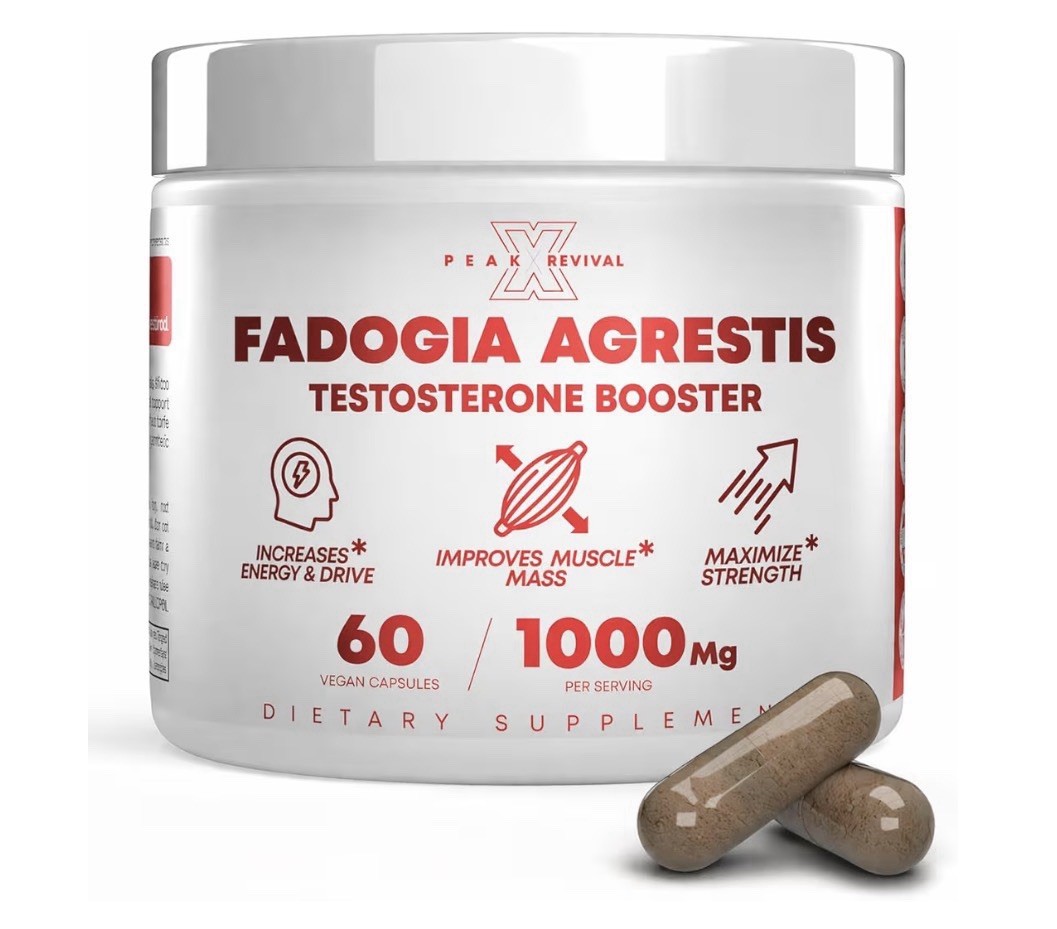 Peak Revival-X Fadogia Agrestis Testosterone Booster 60 Vegan Capsules 1000mg
