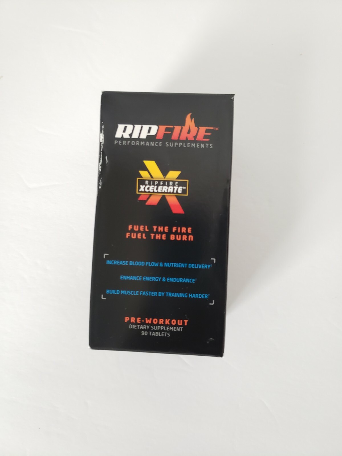 RipFire Xcelerate Pre-Workout Muscle Energy Burn Supplement NEW 90 Tablets L13