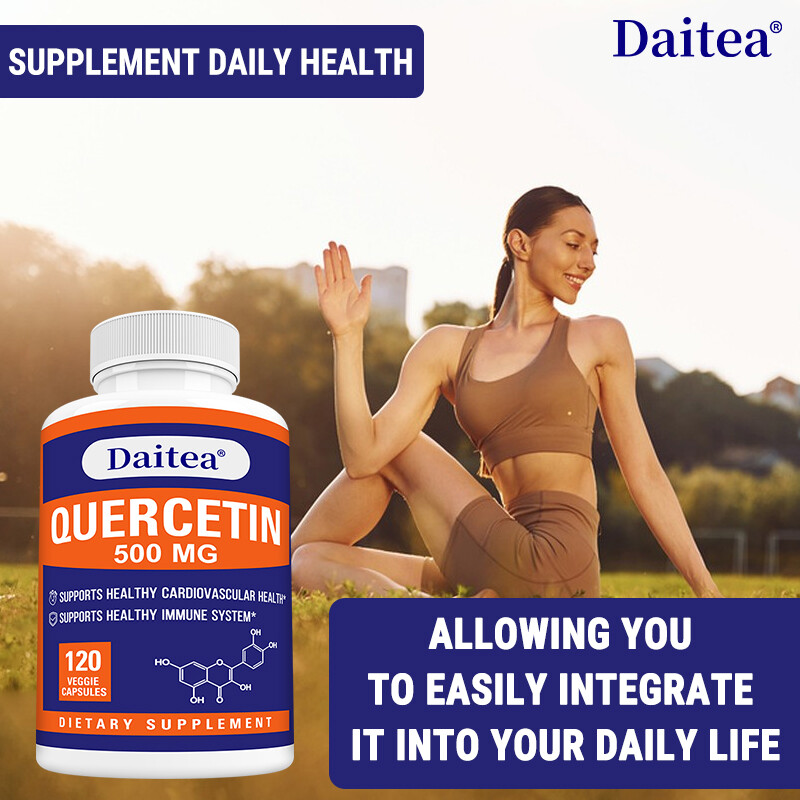 Quercetin 500mg Supplement Skin Heart Immune Support Antioxidant 120 Capsules