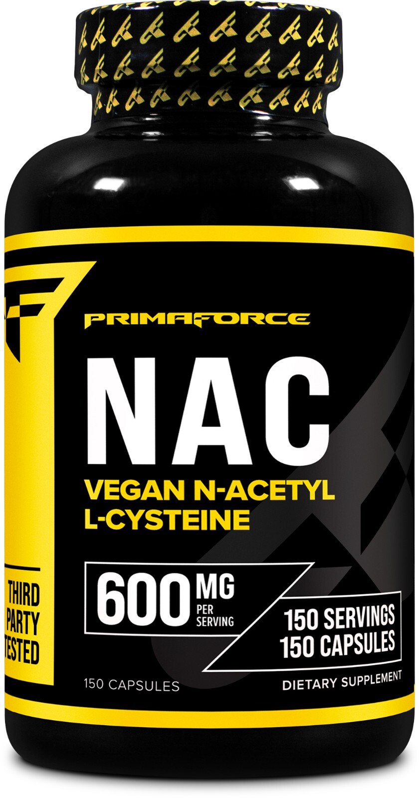 PrimaForce NAC Vegan N-Acetyl L-Cysteine Supplement (600 mg) 150 Capsules