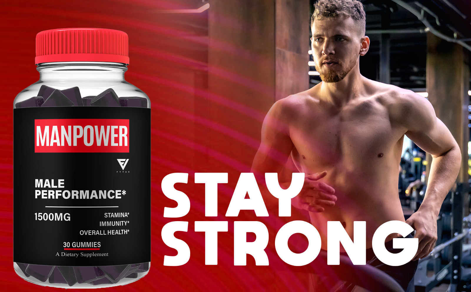(2 Pack) Man Power Gummies ManPower Maximum Performance Gummy (2 Month Supply)