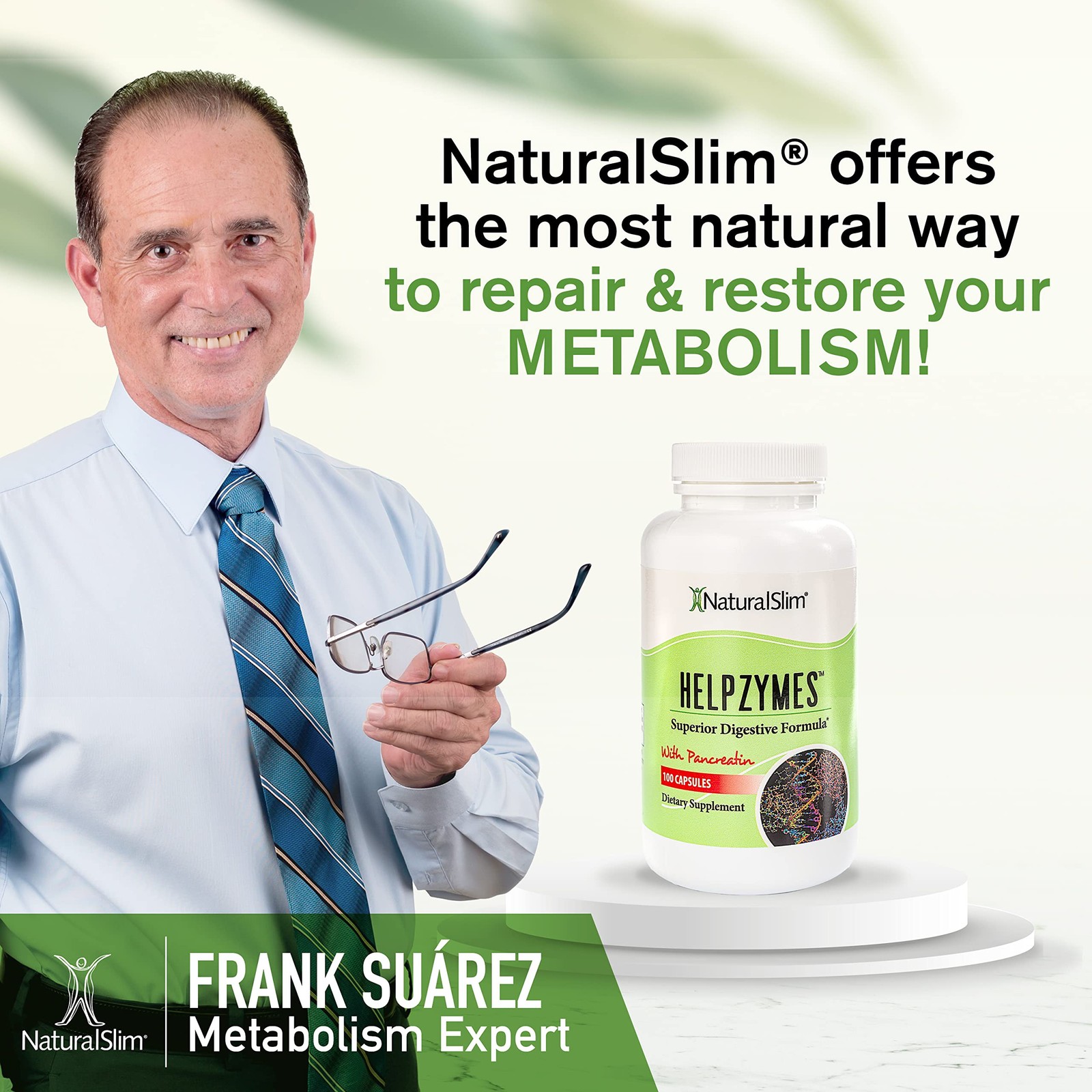 NaturalSlim Helpzymes Superior Digestive Formula – Digestive Enzymes Capsules