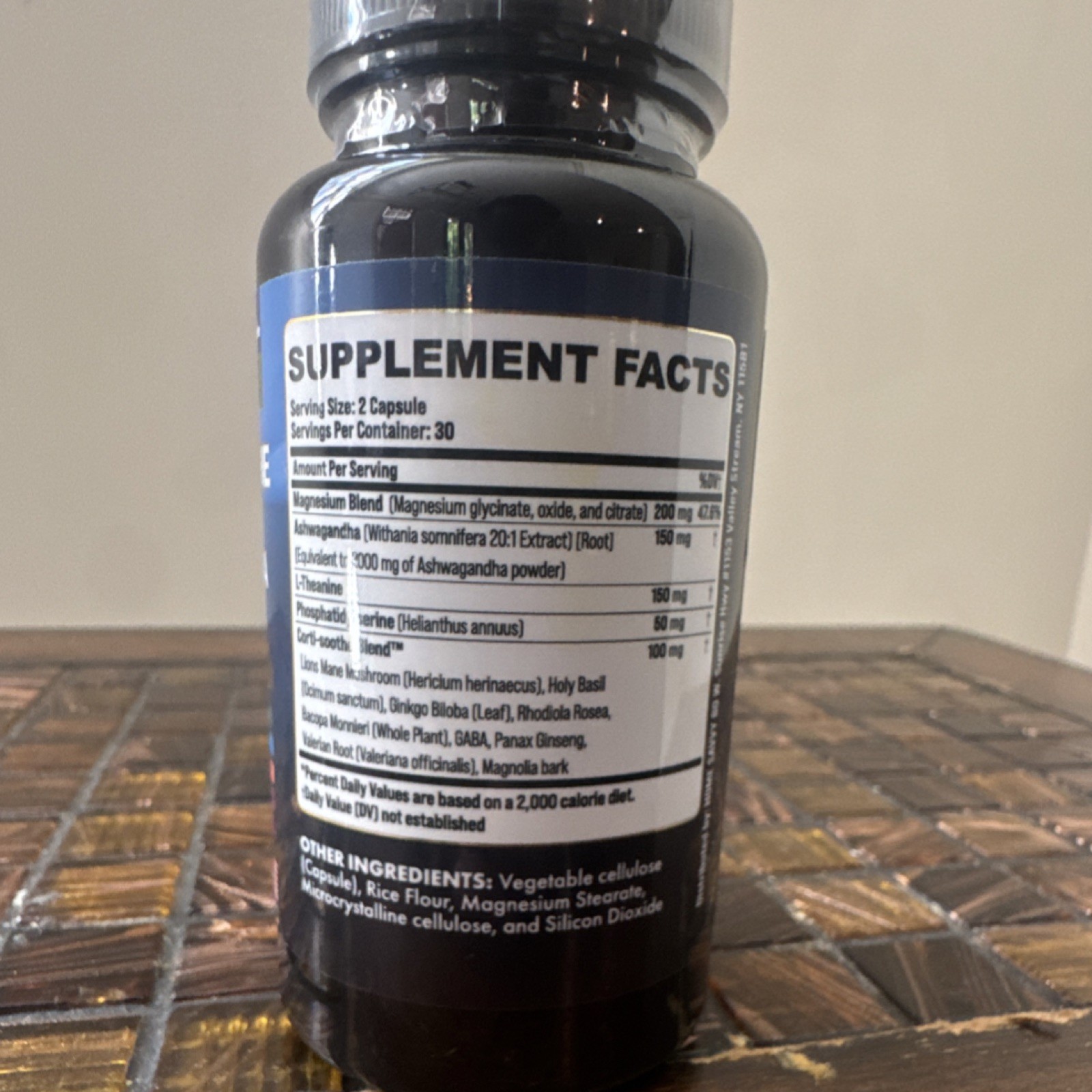 Zoyava Corti-Soothe Stress Support Magnesium Ashwagandha L-Theanine 60 Caps