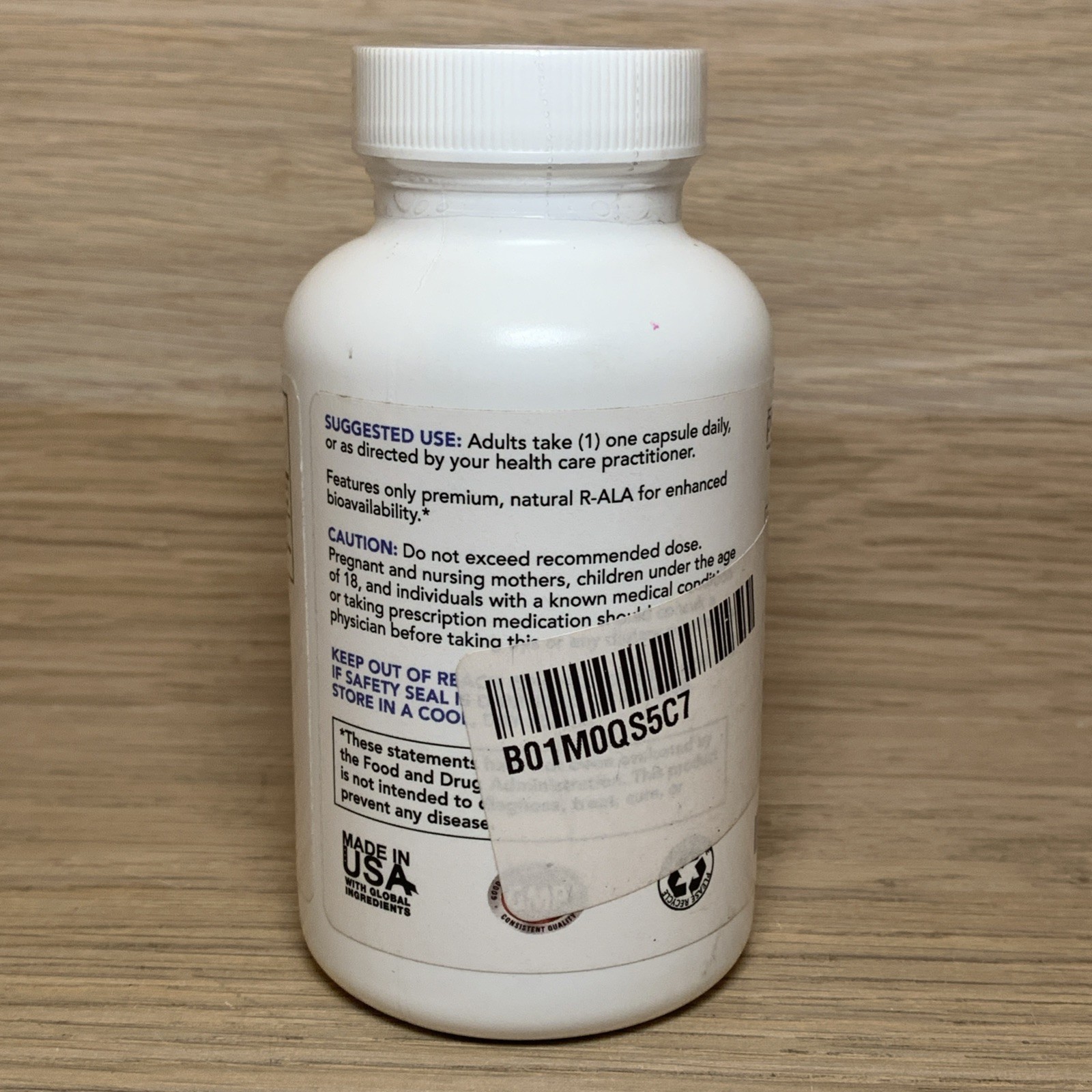 R-Alpha Lipoic Acid 300MG of Pure R-LIPOIC Acid 90 Count EXP 08/28/2026