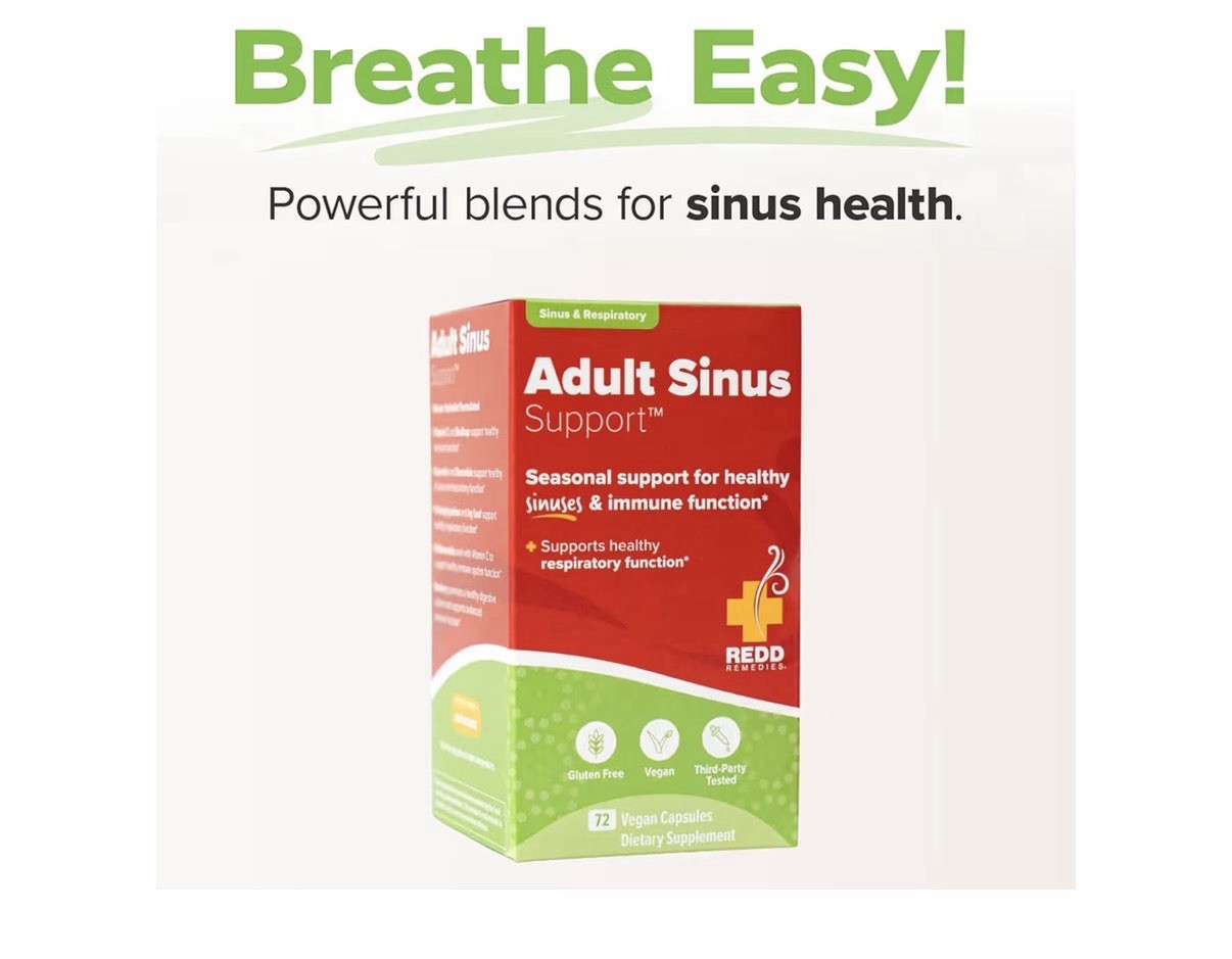Redd Remedies, Adult Sinus Support Respiratory Immune Seasonal Support 72capsule