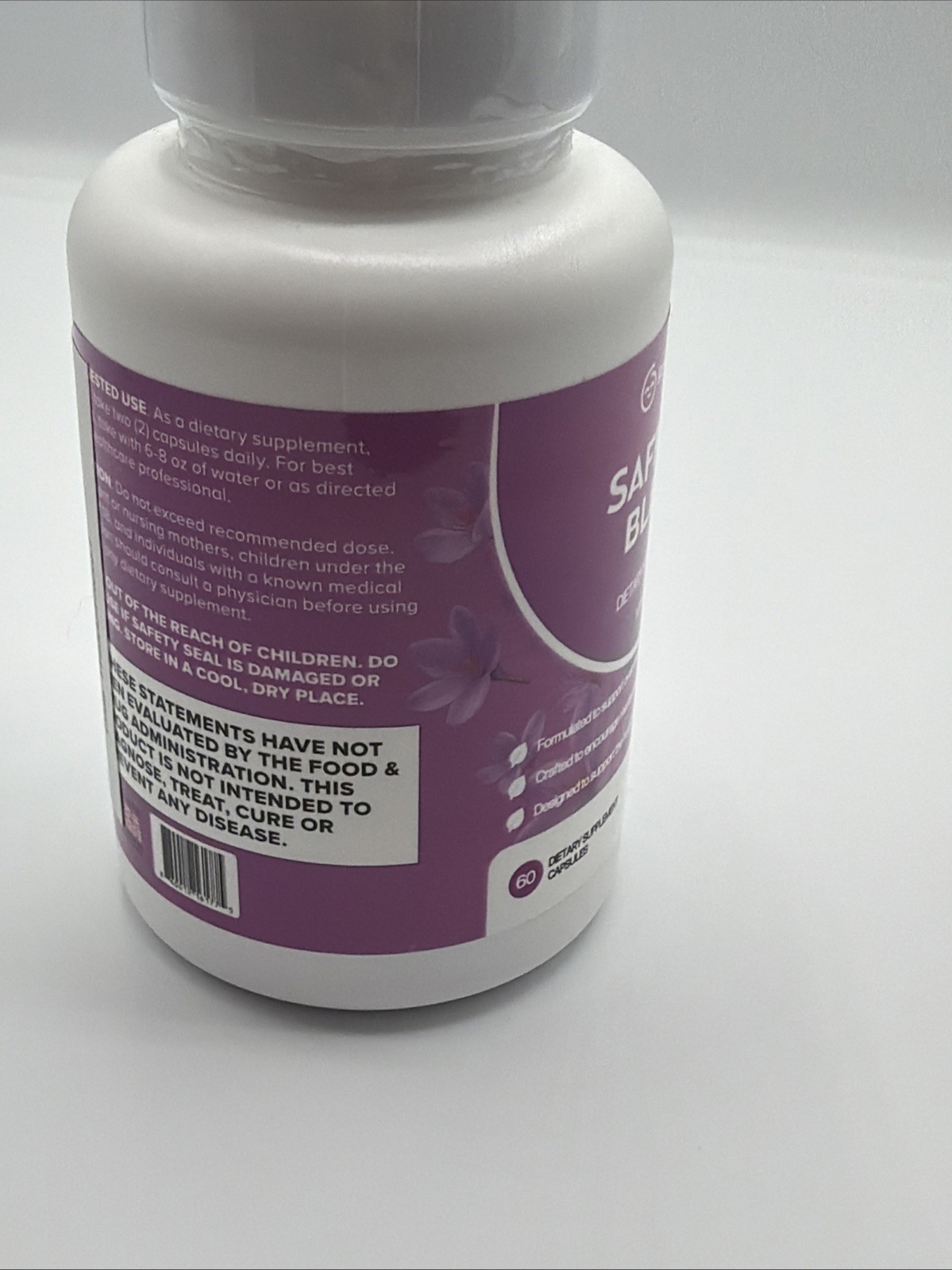 Rosabella Saffron Blend Mood & Emotional Support 60ct 60mg Vegan Exp 09/2027