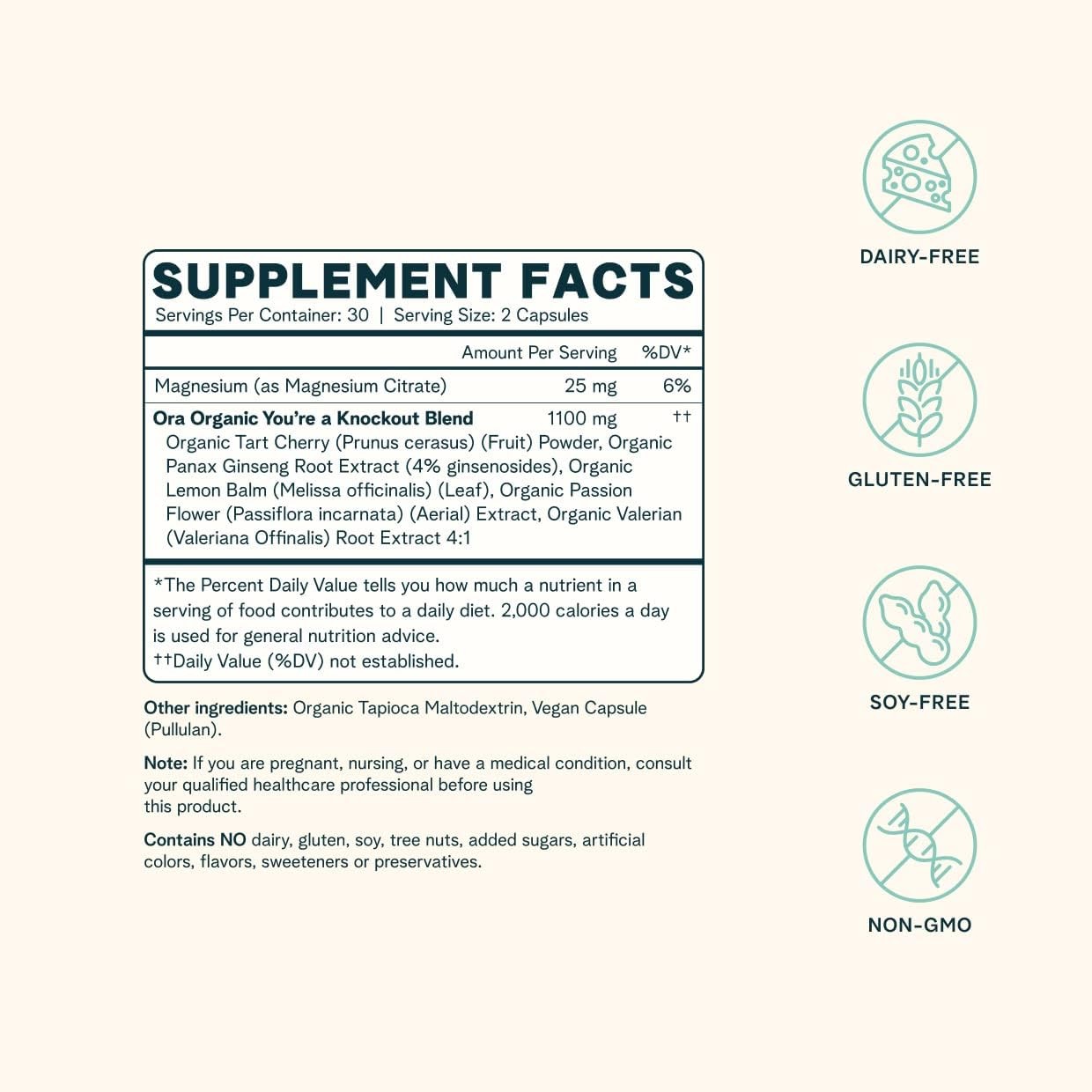 Natural Sleep Aid Supplement Melatonin Magnesium Valerian Root 60 Caps