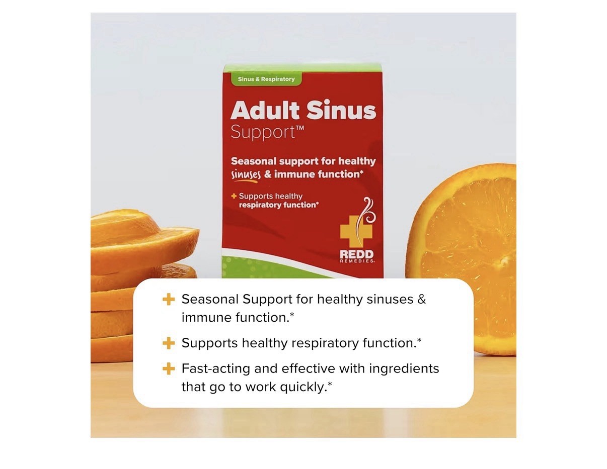 Redd Remedies, Adult Sinus Support Respiratory Immune Seasonal Support 72capsule