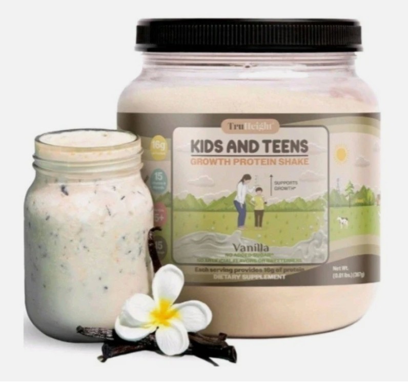 TruHeight Whey Kids Teens Growth Protein Shake Vanilla 1.5 lbs Powder EXP:09/26