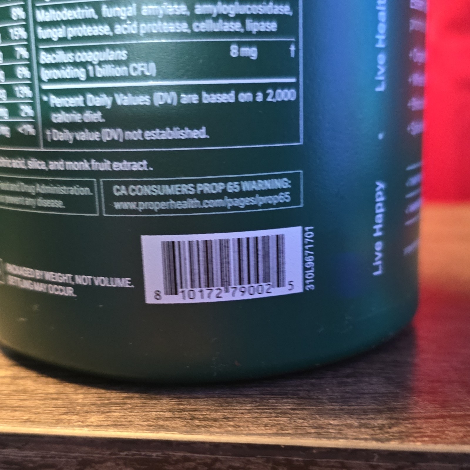 Proper Superfood Powder Green Apple Spirulina Wheat Grass 6.13oz