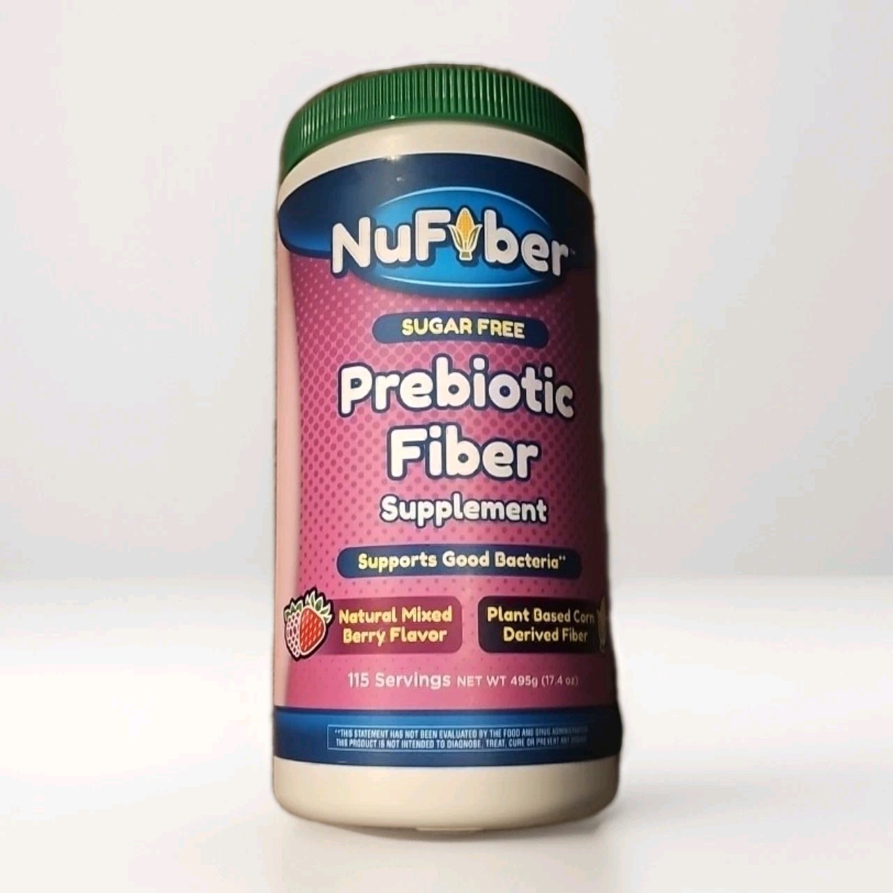 Prebiotic Fiber Powder 115 Servings – Mixed Berry | Sugar Free | NuFiber