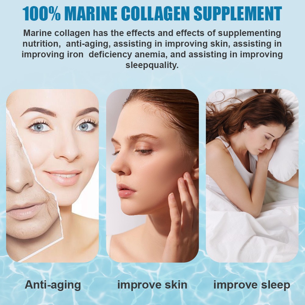 Premium Marine Collagen 1300mg Type I + Hyaluronic Acid + Vitamin C – Capsule