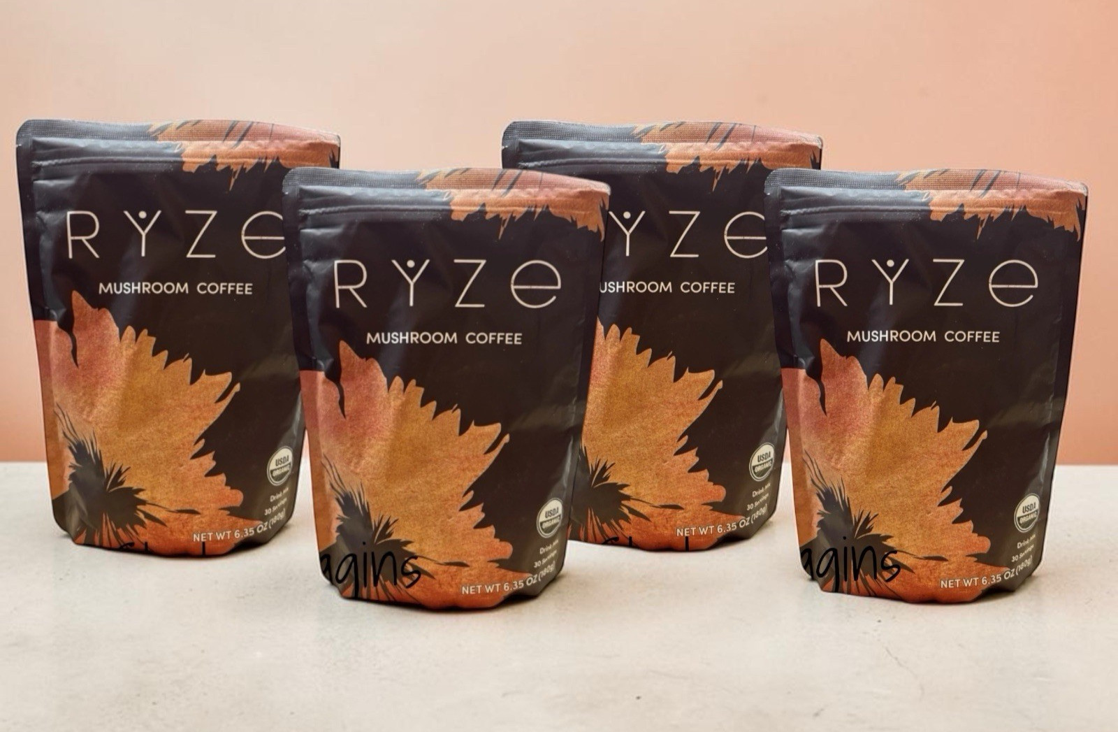 RYZE Mushroom Coffee Organic Superfood Blend 6.35 oz Bags Lot of 4 exp: 12/2027