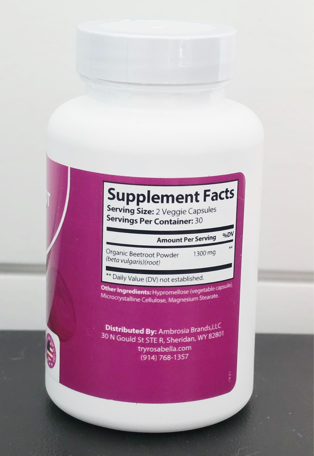 Rosabella Beetroot 1300mg Vegan GMP Certified Aids Circulation & Vitality 6/27