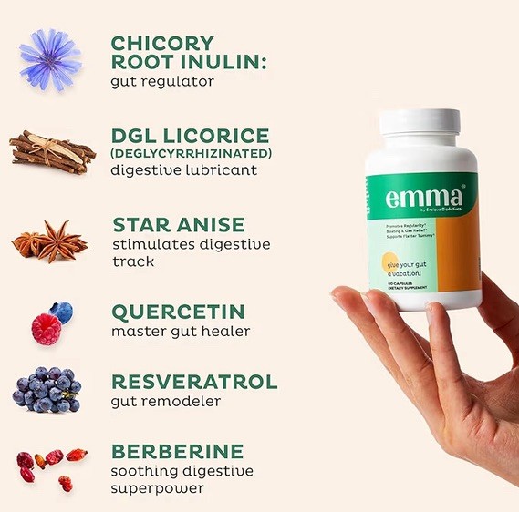 Emma Supplement Promotes Regularity, Bloating & Gas Relief, Flatter Tummy 01/27