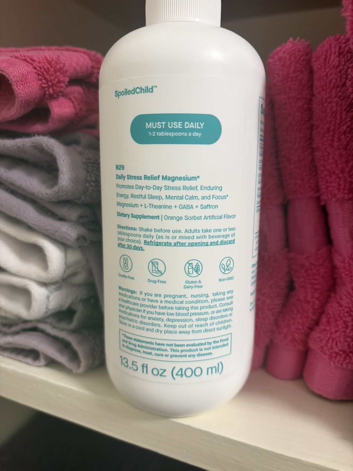SpoiledChild N29 DAILY STRESS RELIEF MAGNESIUM LIQUID
