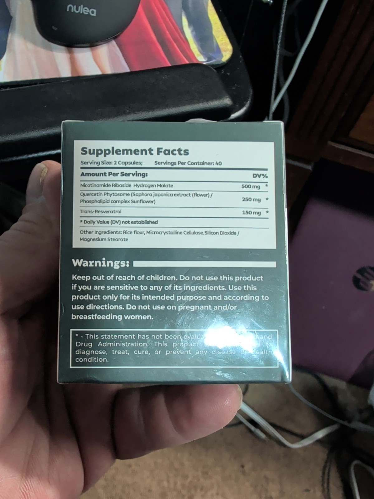 Reus Research NAD+ Nicotinamide Riboside Resveratrol 900mg 80 Caps & Extra Bottl