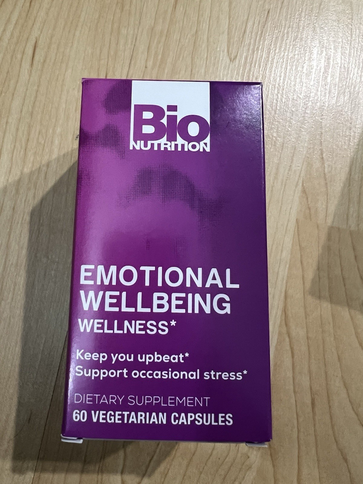 Bio Nutrition Emotional Wellbeing 60 Capsules Vegetarian Gluten-Free Supplement