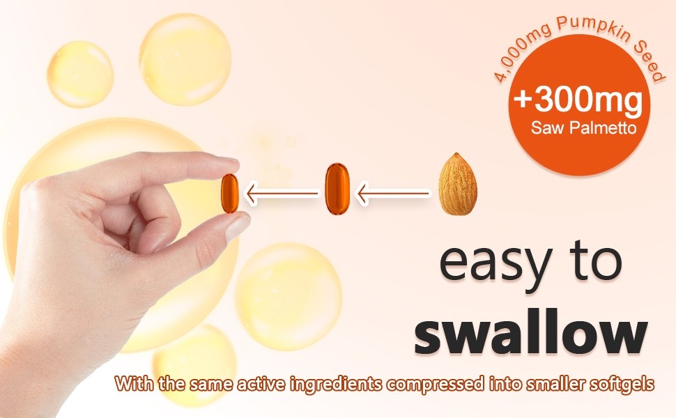 Pumpkin Seed Oil Saw Palmetto 4000mg Softgels Natural Prostate Support Free ship