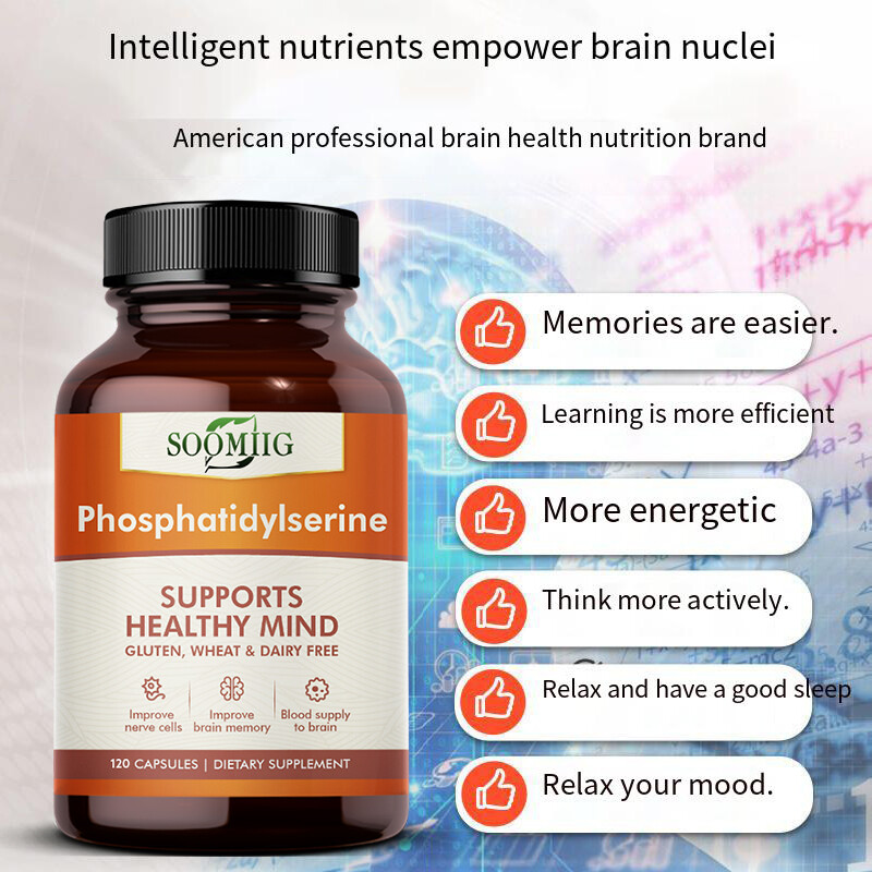 Soomiig Phosphatidylserine 120mg, 120 Capsules, Soy Free