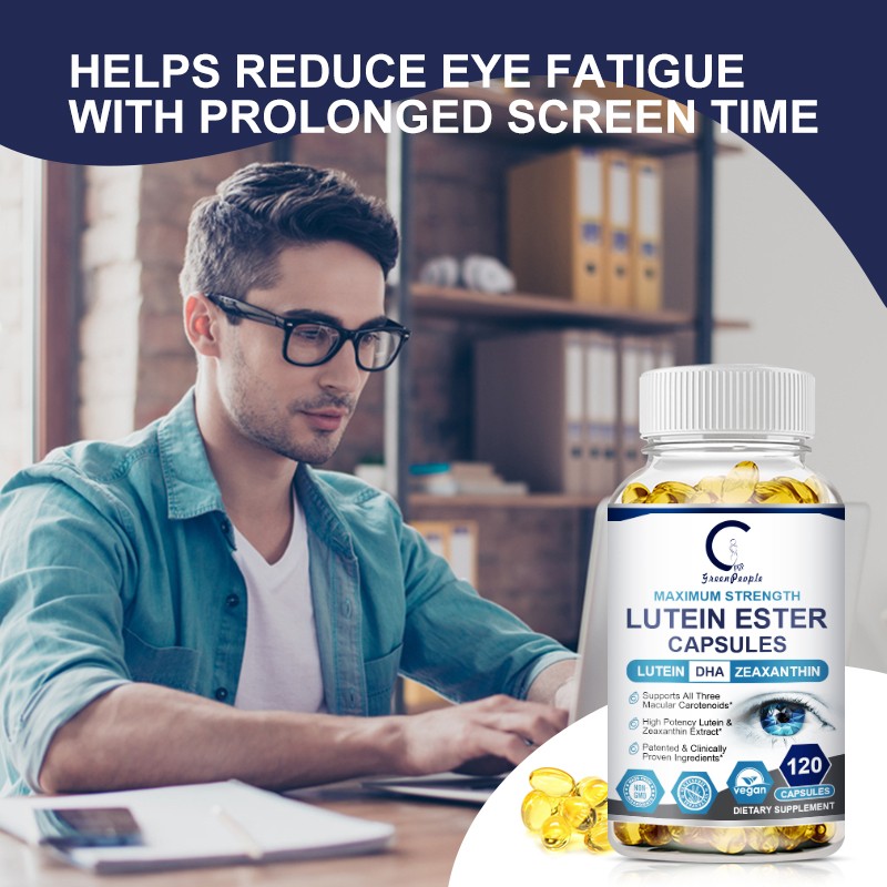 Lutein 20mg Zeaxanthin 4mg Capsules – Sight Care & Eye Strain Relief, 120ct