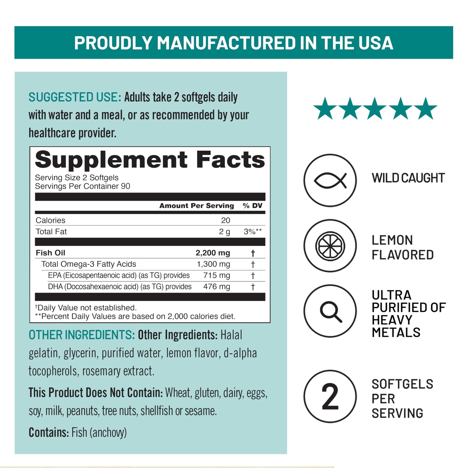 Naturewise Ultra Omega 3 Fish Oil 2200 Mg Equivalent To 1300 Mg Omega-3 –