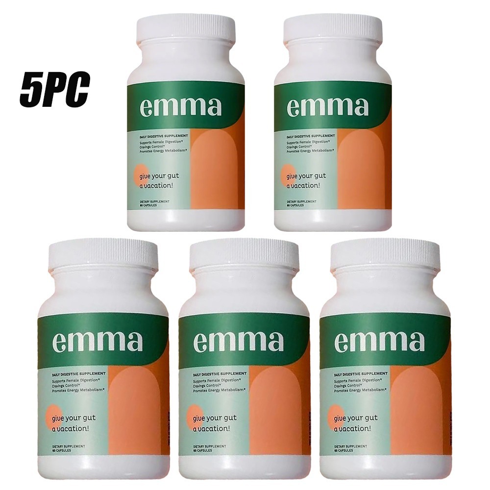 1-5 Pack Emma Relief Supplement Keto designed for Gut Bloating 60 Capsules Exp 7