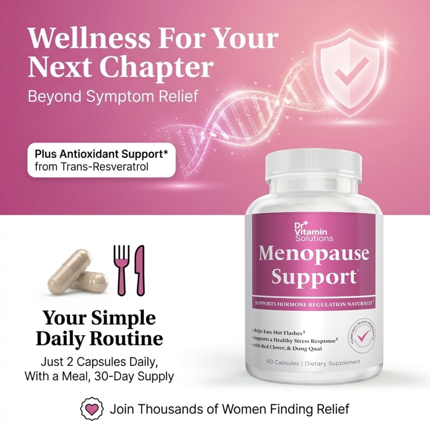 Menopause Support Helps Ease Hot Flashes Naturally Supports Hormone Regulation