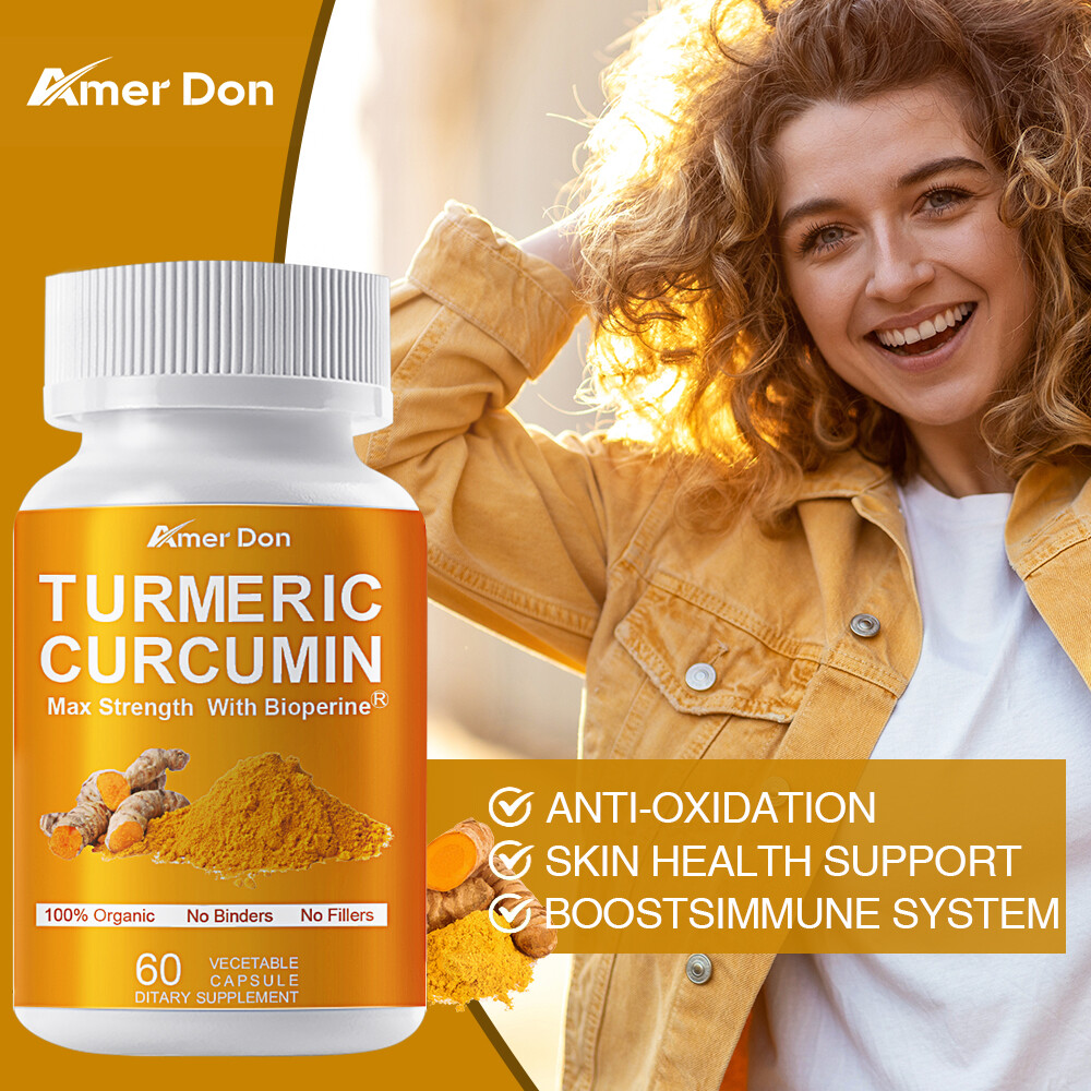 Organic Turmeric Curcumin 10000mg – 95% High Strength Capsules with Black Pepper