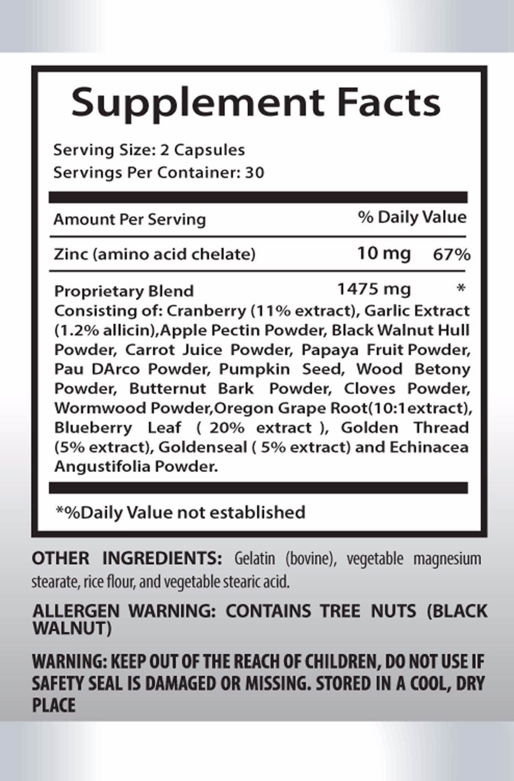 Parasite and candida cleanse – ANTI WRINKLE – ANTI PARASITE 2B COMBO – grapeseed