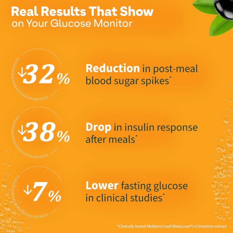 OZiva Plant Based Sugar Support Effervescent With Reducose, 30 Tablets