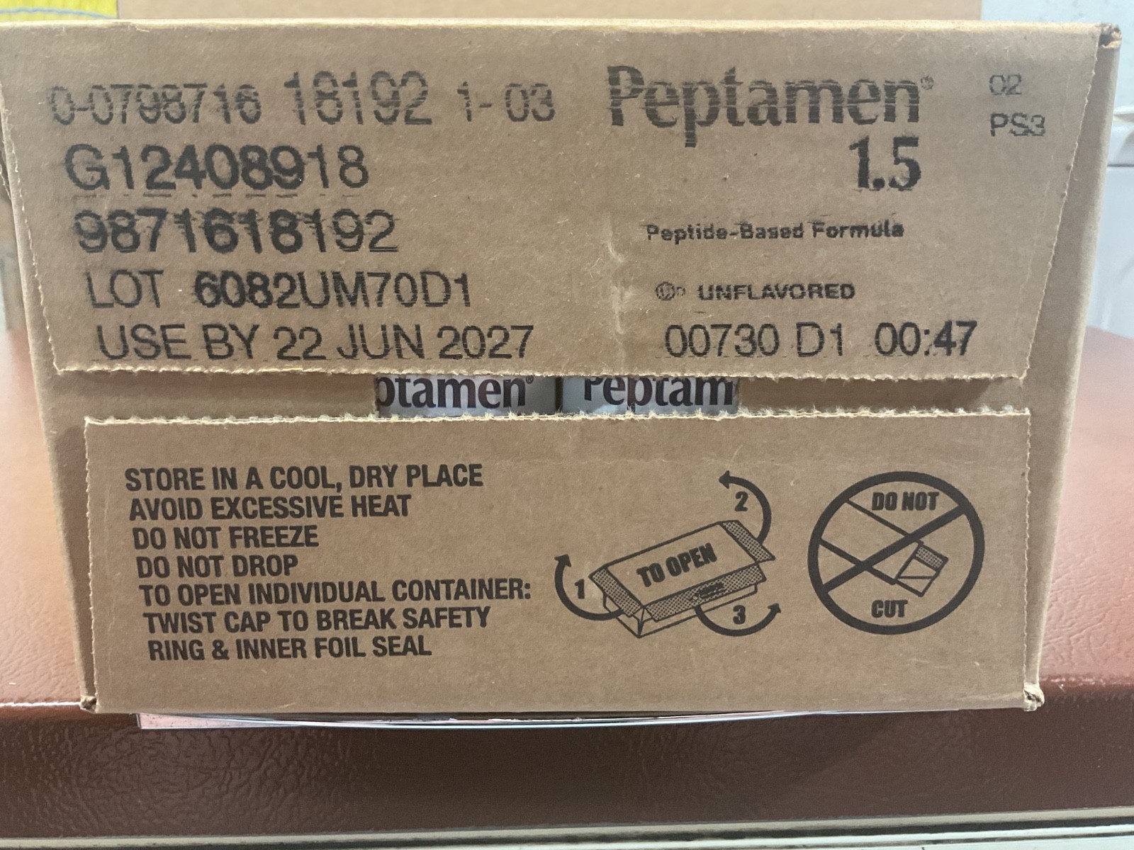 24 Count Nestle Peptamen 1.5 Unflavored Case Oral or Tube Feed exp 22 JUNE 2027