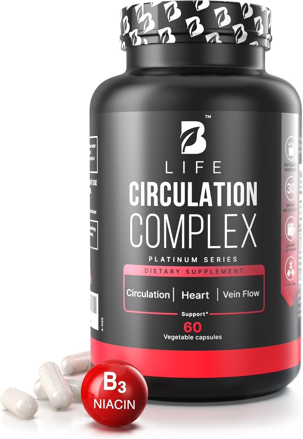 TWO PACK Circulation Complex for Varicose Veins – Resveratrol, Horse Chestnut