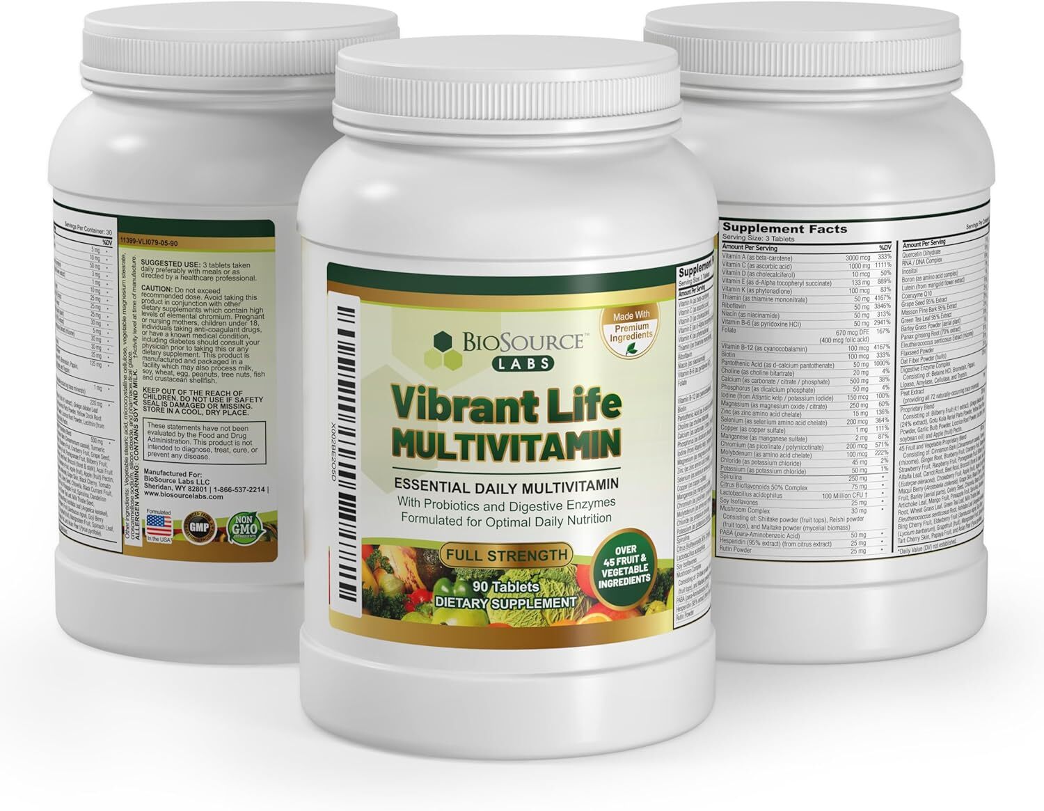 Vibrant Life Multivitamin with Probiotics, Digestive Enzymes & B-Complex