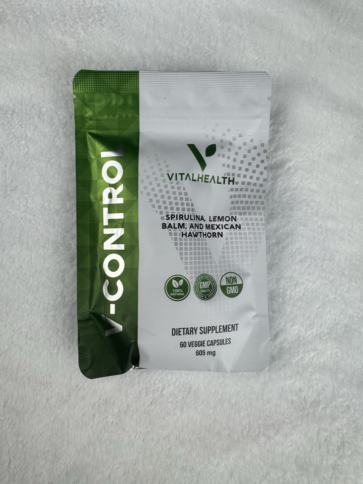 Vital Health V-Control 60 Capsules Spirulina Lemon Balm Mexican Hawthorn Jan28