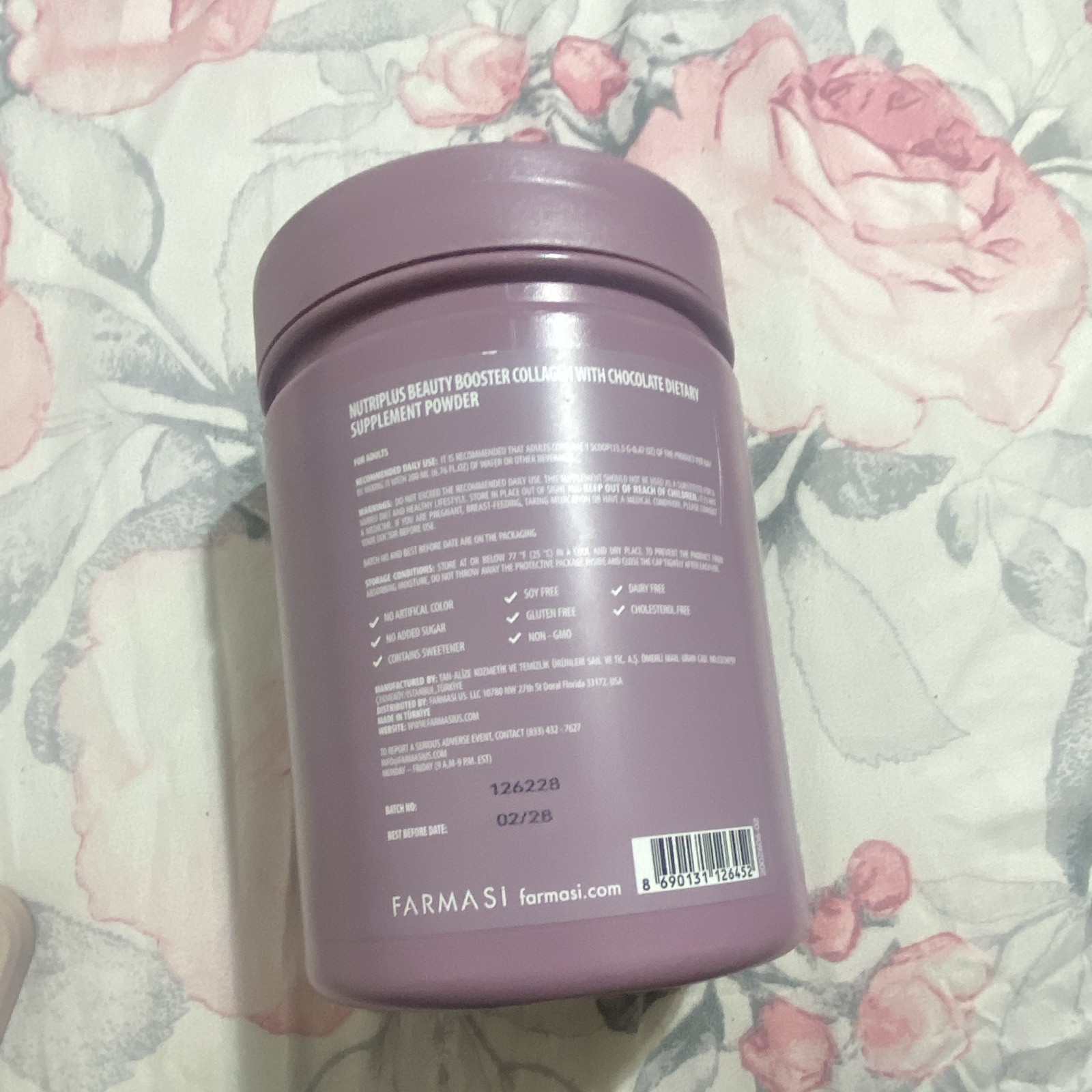 Nutriplus Collagen + Hyaluronic Acid Powder Chocolate Hair Skin Nails 210g