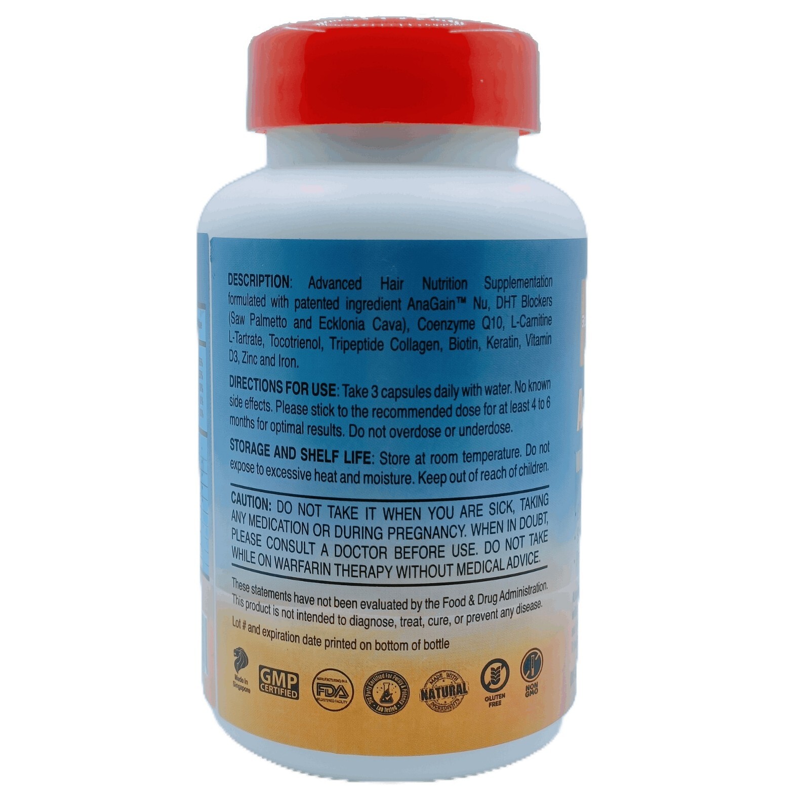 REGENSIFY Redensifying Hair Nutrition – AnaGain Nu with DHT Blocker Supplement