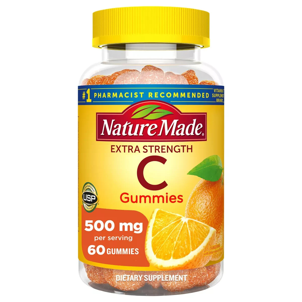Nature Made Extra Strength Immune Support Gumimes 500 mg Vitamin C 60 count