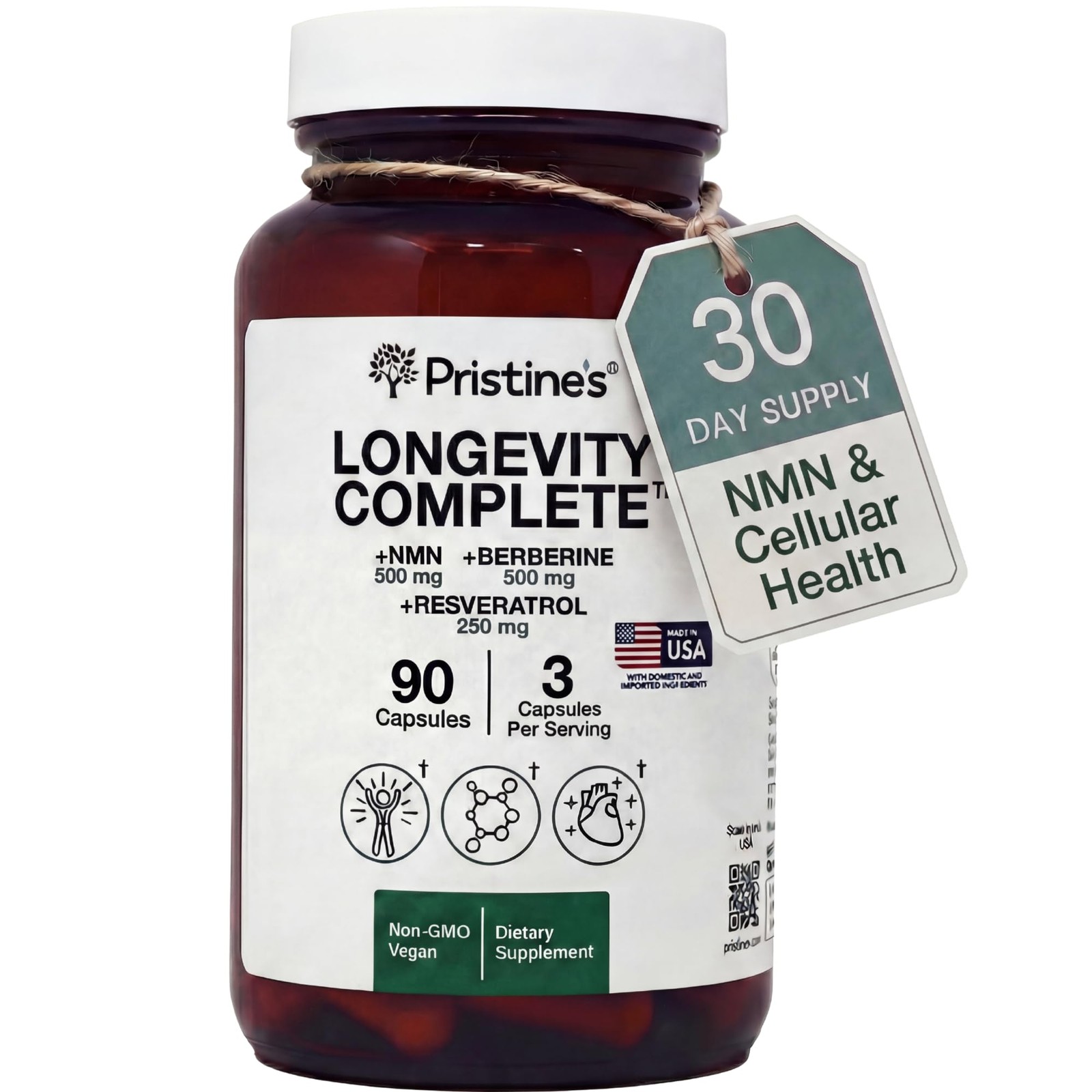 Longevity Complete Anti Aging 90 Count (Pack of 1), Yellow-orange