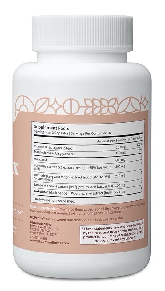 3 Pack Pattern Wellness Fibro Complex Muscle Joint Support Inflammatory Response