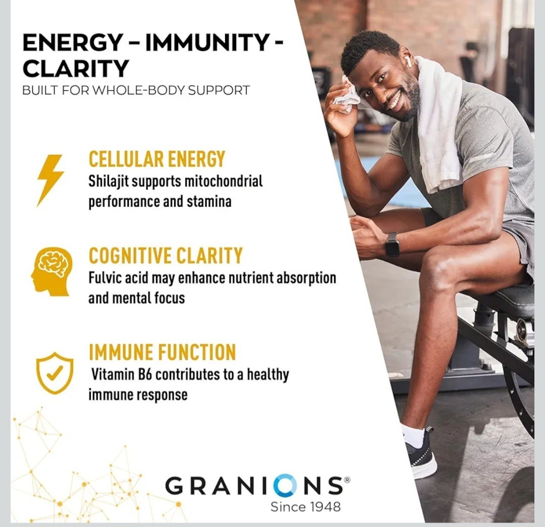 Granions Shilajit Complex for Energy Immunity & Vitality