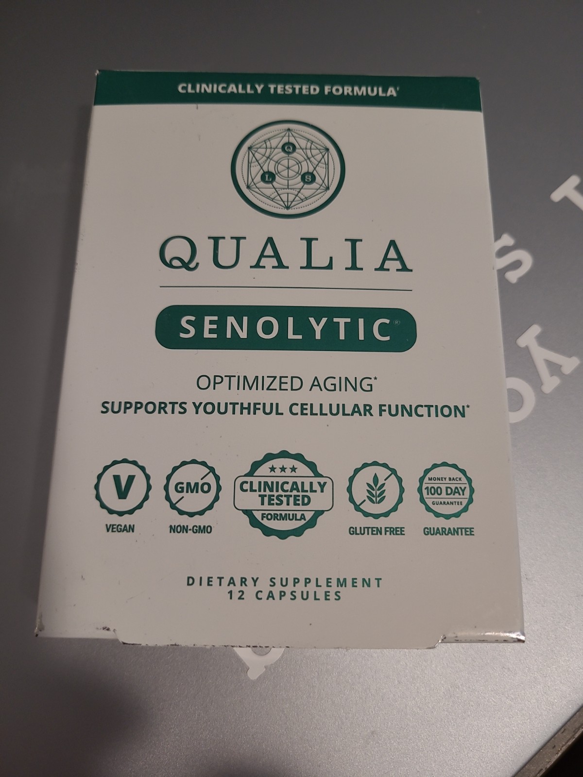 Qualia Senolytic Optimized Aging Youthful Cellular Function Two day 12 Capsules